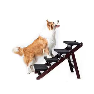The Steady Step Pet Stairs, angled product view